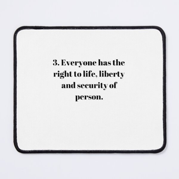 Item preview, Universal Declaration of Human Rights Article 3 designed and sold by Freihalt.