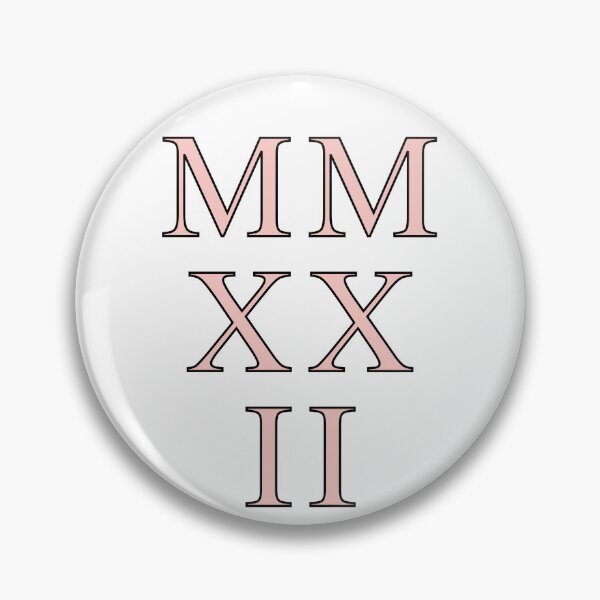 Item preview, 2022 Roman Numerals - gossamer pink on white designed and sold by BTCelebration.