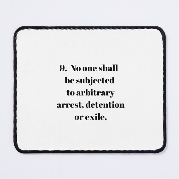 Item preview, Universal Declaration of Human Rights Article 9 designed and sold by Freihalt.