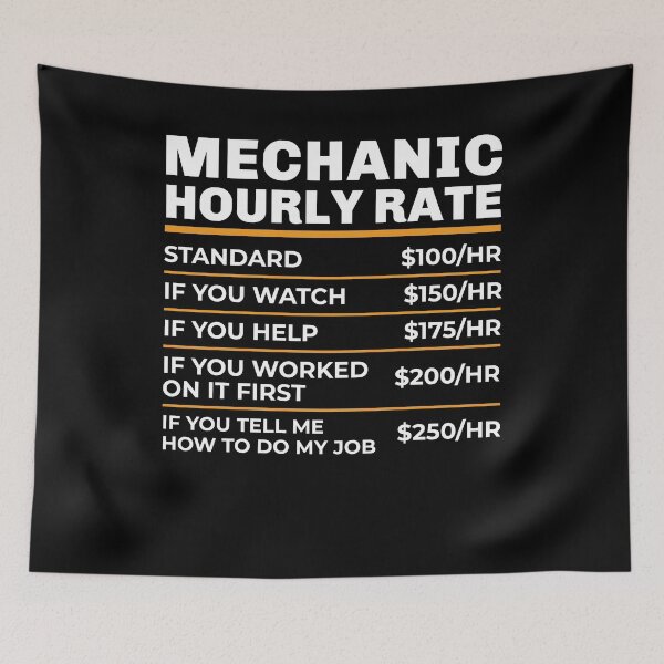 Item preview, Funny Mechanic Hourly Rate Gift Shirt, Mechanic Dad Shirt, Funny Mechanic T-Shirt, Mechanic Gift idea, I'm A Mechanic Hourly Rate Shirt designed and sold by aymob.