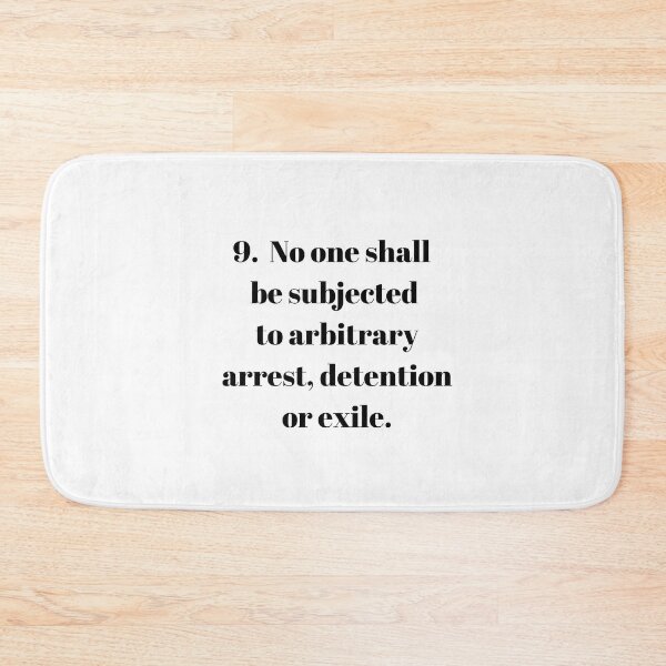 Item preview, Universal Declaration of Human Rights Article 9 designed and sold by Freihalt.