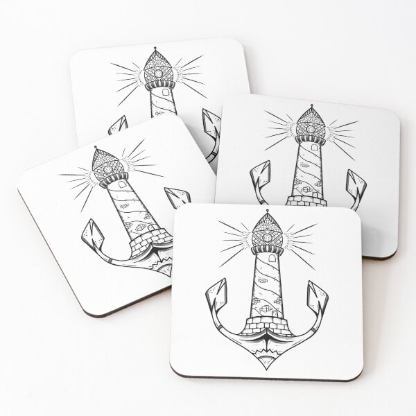 Item preview, Tattoo Anchor And Lighthouse Shadow Design designed and sold by Shirtilike.