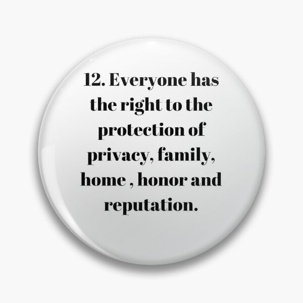 Item preview, Universal Declaration of Human Rights Article 12 designed and sold by Freihalt.