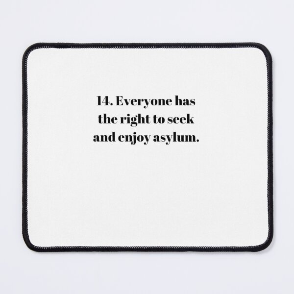Item preview, Universal Declaration of Human Rights Article 14 designed and sold by Freihalt.