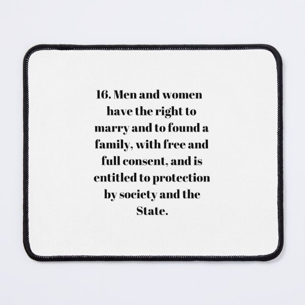 Item preview, Universal Declaration of Human Rights Article 16 designed and sold by Freihalt.
