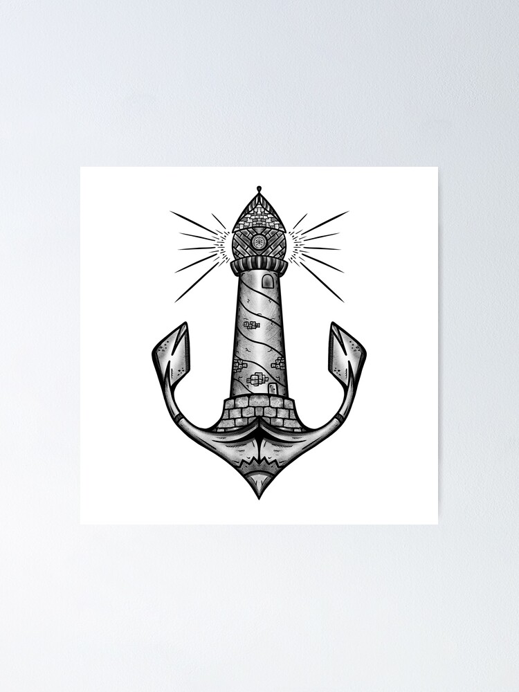 Traditional Cabot Cove Lighthouse Tattoo style - Traditional Cabot Cove  Lighthouse - Magnet | TeePublic