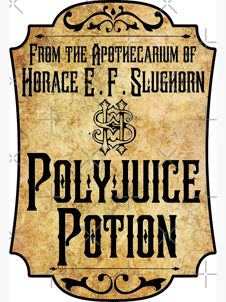 Polyjuice potion label