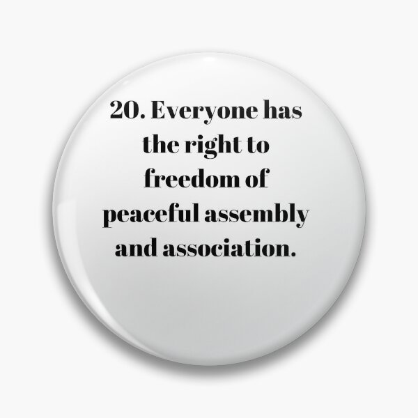 Item preview, Universal Declaration of Human Rights Article 20 designed and sold by Freihalt.