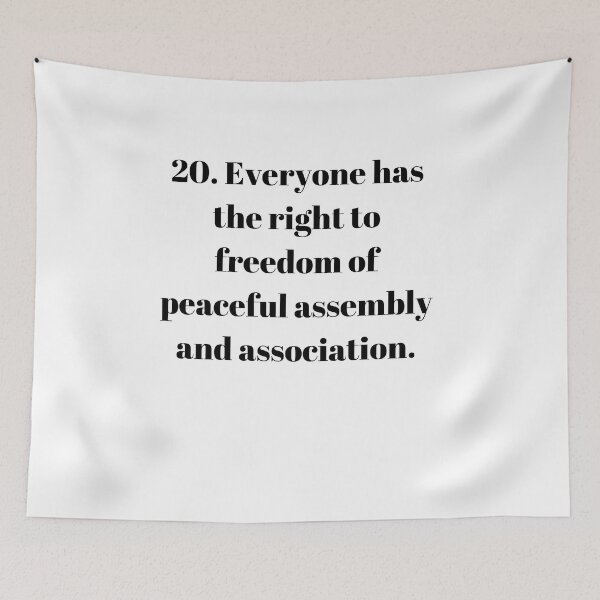 Item preview, Universal Declaration of Human Rights Article 20 designed and sold by Freihalt.