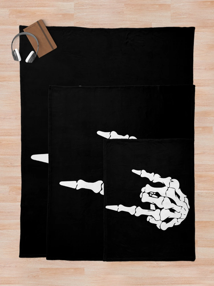 Thumbnail 5 of 6, Throw Blanket, Skeleton Rocker designed and sold by TacticTees.