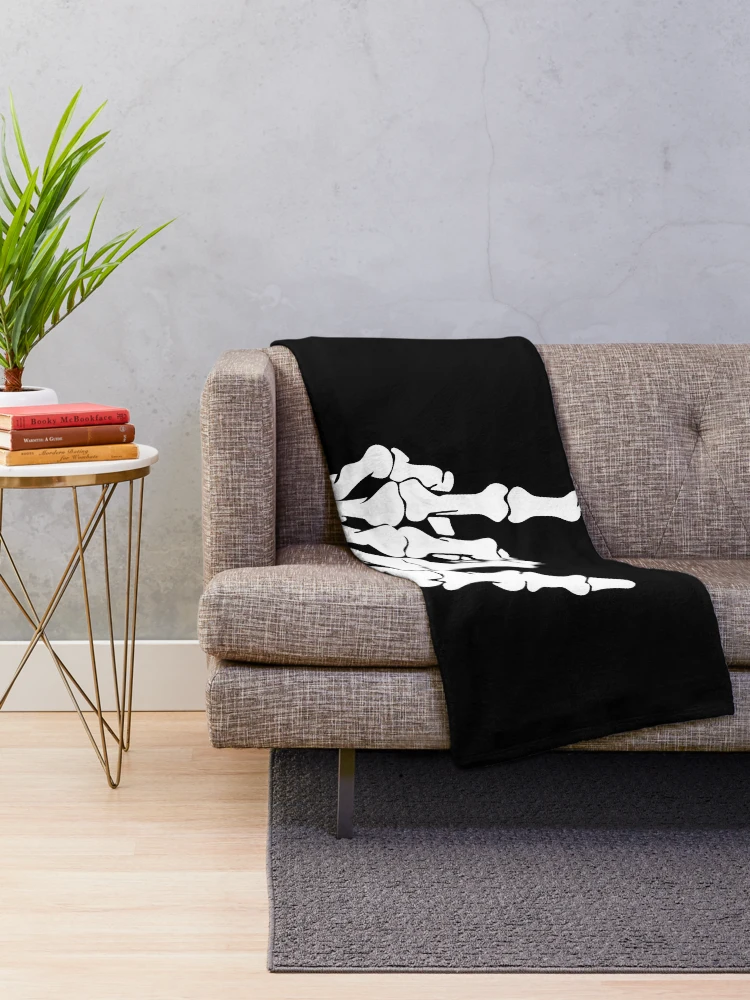 Thumbnail 2 of 6, Throw Blanket, Skeleton Rocker designed and sold by TacticTees.