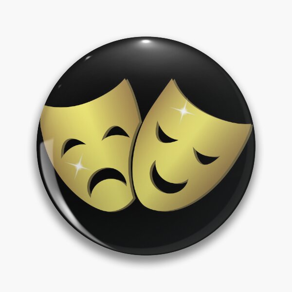 Item preview, Theater masks: happy and sad faces designed and sold by pixxart.