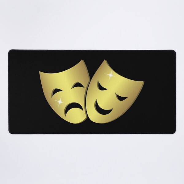 Item preview, Theater masks: happy and sad faces designed and sold by pixxart.