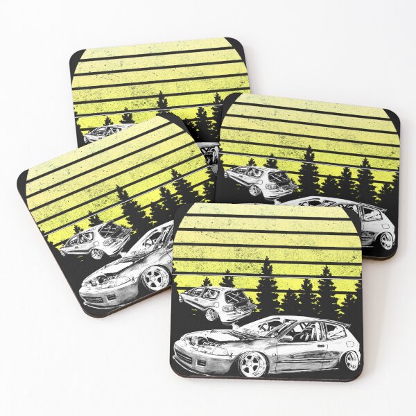 Item preview, civic black n white tshrt, retro honda , hand drawn design designed and sold by vallertine.