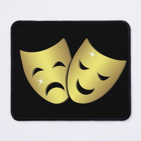 Item preview, Theater masks: happy and sad faces designed and sold by pixxart.
