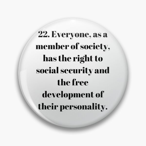 Item preview, Universal Declaration of Human Rights Article 22 designed and sold by Freihalt.