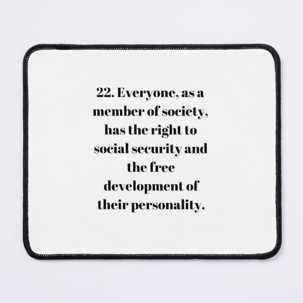 Item preview, Universal Declaration of Human Rights Article 22 designed and sold by Freihalt.
