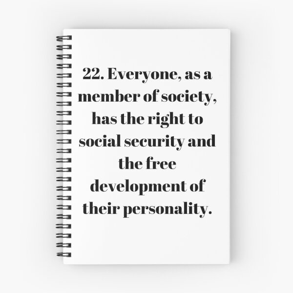 Item preview, Universal Declaration of Human Rights Article 22 designed and sold by Freihalt.