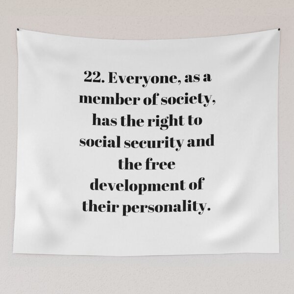 Item preview, Universal Declaration of Human Rights Article 22 designed and sold by Freihalt.