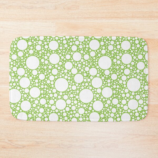 Item preview, White Bubbles in Lime Green Background Pattern designed and sold by Luciana Noro.