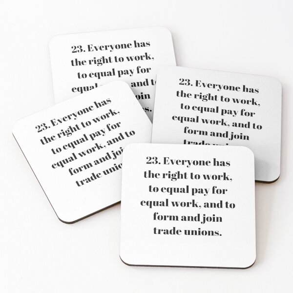 Item preview, Universal Declaration of Human Rights Article 23 designed and sold by Freihalt.