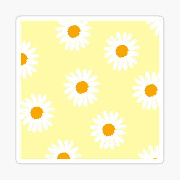 Yellow Daisy Pattern Sticker