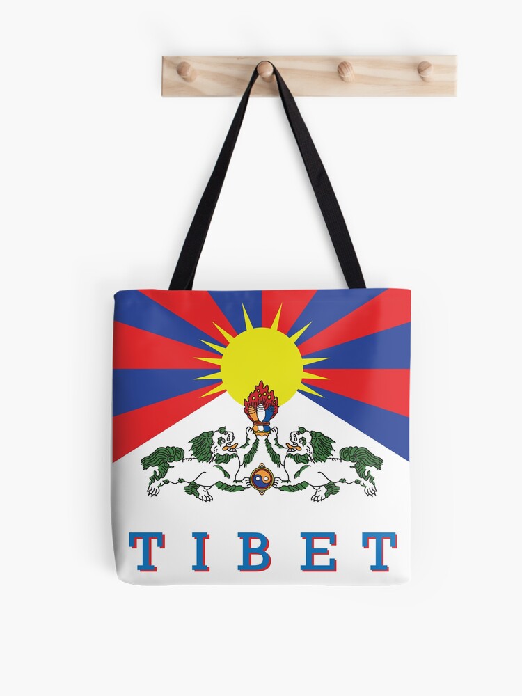 Tote bag for Sale avec l'œuvre « Tibet Drapeau tibétain conception