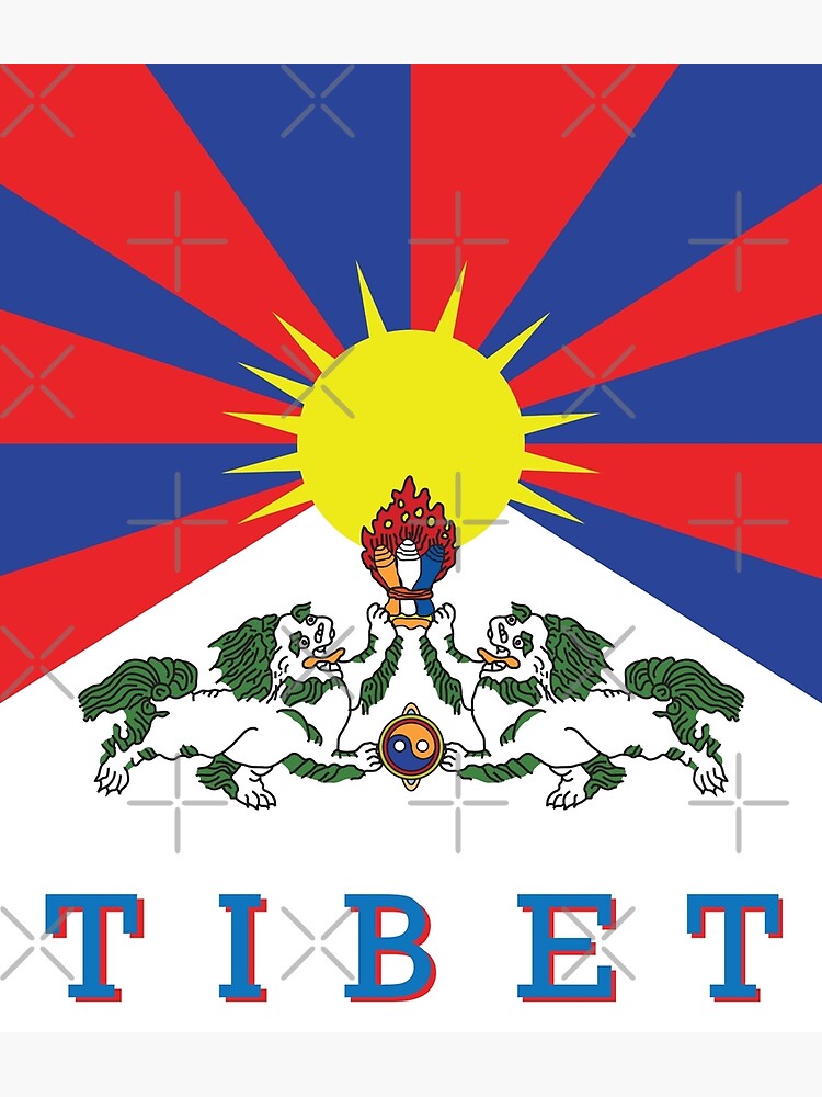Tibet Tibetan flag tibetan art design Poster for Sale by Truth Pixel