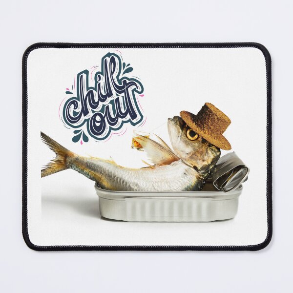Item preview, Chill Out Retro Cool Vibe - Funny, Quirky Sammy Sardine Chilling Out With A Drink designed and sold by haRexia.