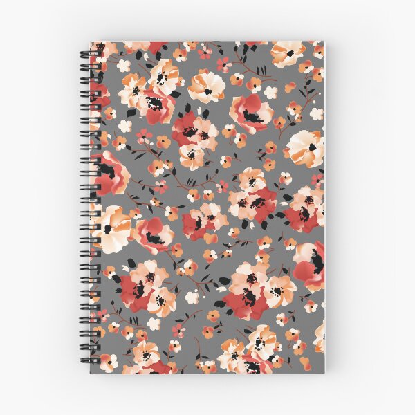 Item preview, gray floral designed and sold by Name4Love.