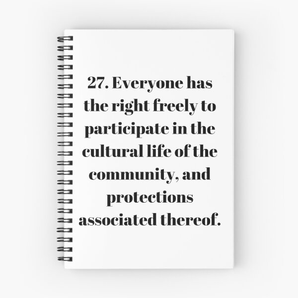 Item preview, Universal Declaration of Human Rights Article 27 designed and sold by Freihalt.