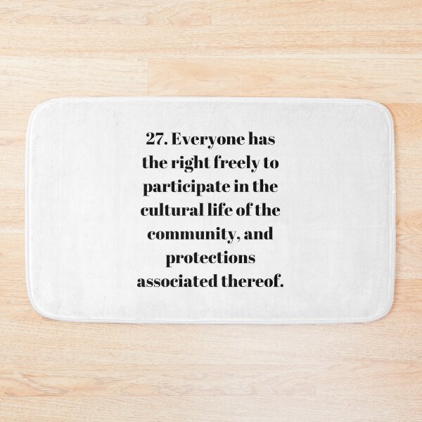 Item preview, Universal Declaration of Human Rights Article 27 designed and sold by Freihalt.