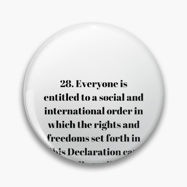 Item preview, Universal Declaration of Human Rights Article 28 designed and sold by Freihalt.