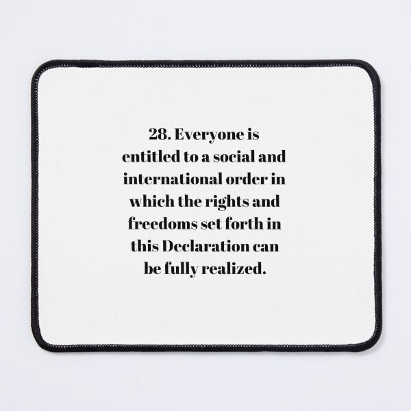 Item preview, Universal Declaration of Human Rights Article 28 designed and sold by Freihalt.