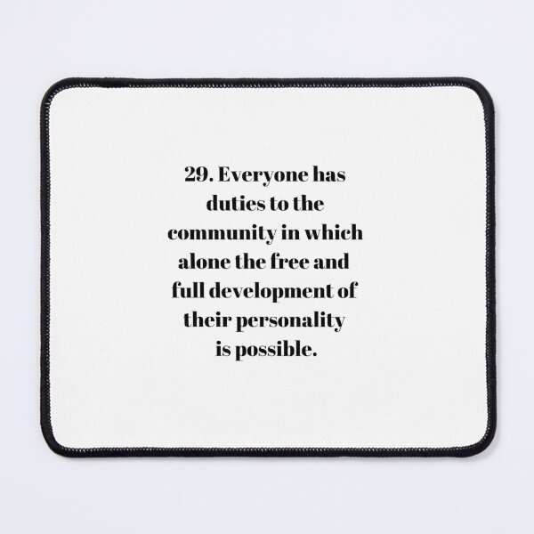 Item preview, Universal Declaration of Human Rights Article 29 designed and sold by Freihalt.