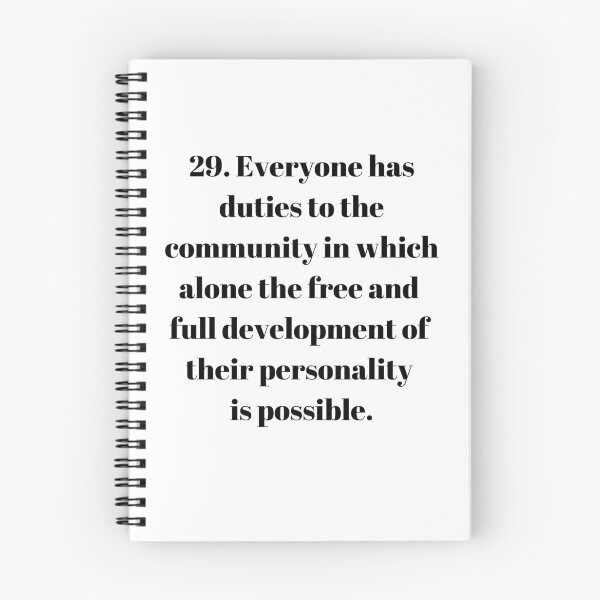 Item preview, Universal Declaration of Human Rights Article 29 designed and sold by Freihalt.