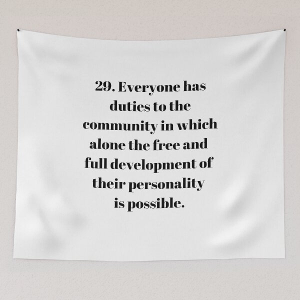 Item preview, Universal Declaration of Human Rights Article 29 designed and sold by Freihalt.