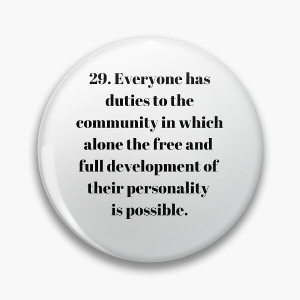 Item preview, Universal Declaration of Human Rights Article 29 designed and sold by Freihalt.