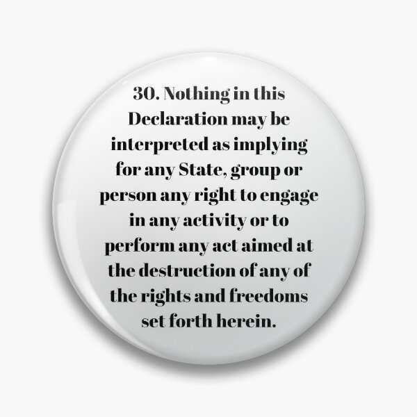Item preview, Universal Declaration of Human Rights Article 30 designed and sold by Freihalt.