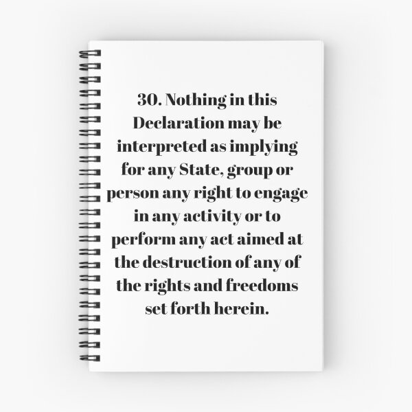 Item preview, Universal Declaration of Human Rights Article 30 designed and sold by Freihalt.