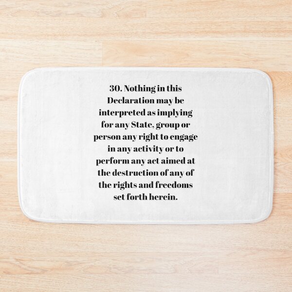 Item preview, Universal Declaration of Human Rights Article 30 designed and sold by Freihalt.