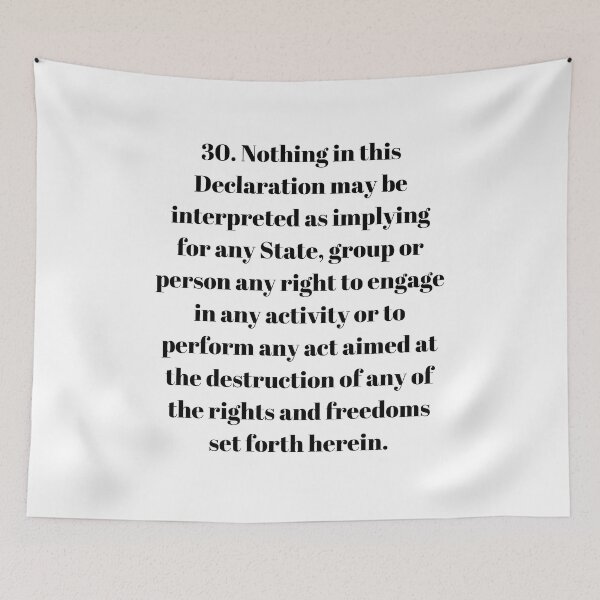 Item preview, Universal Declaration of Human Rights Article 30 designed and sold by Freihalt.