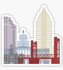 Sacramento skyline poster Sticker