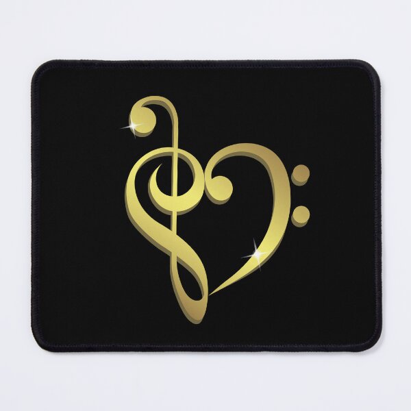 Item preview, Treble clef, bass clef music heart love illustration designed and sold by pixxart.
