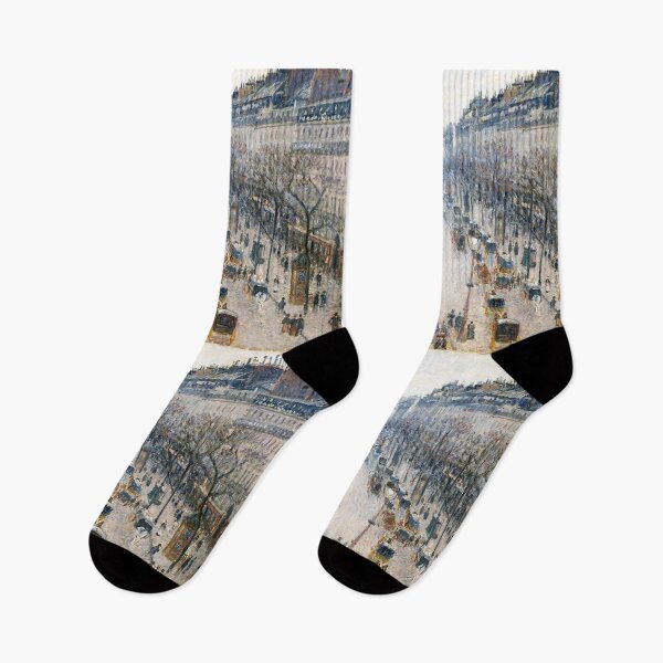 Item preview, The Boulevard Montmartre on a Winter Morning by Camille Pissarro designed and sold by Sam Artist.