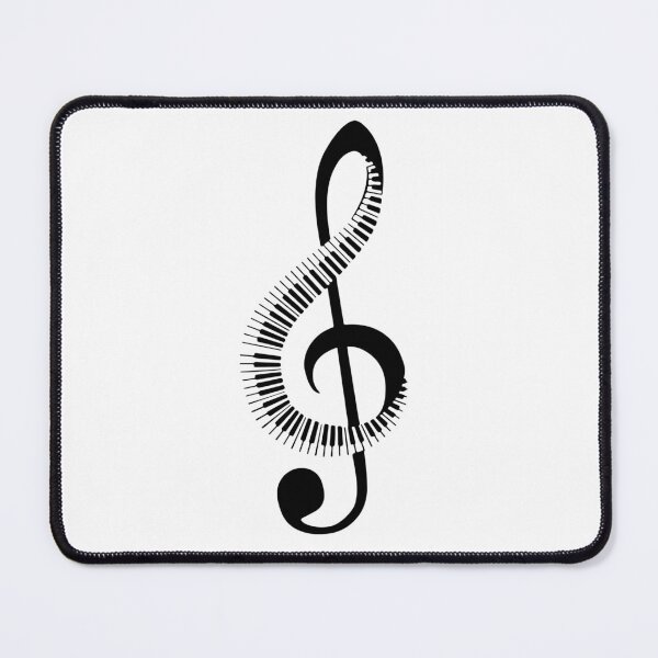 Item preview, Treble clef sign with piano keyboard designed and sold by pixxart.