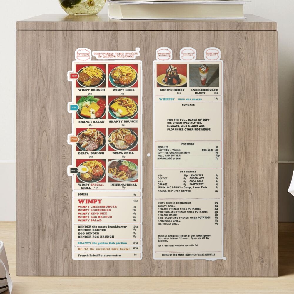 1970s Wimpy menu and prices with 16p burger and 51p steak with all the  trimmings - Liverpool Echo