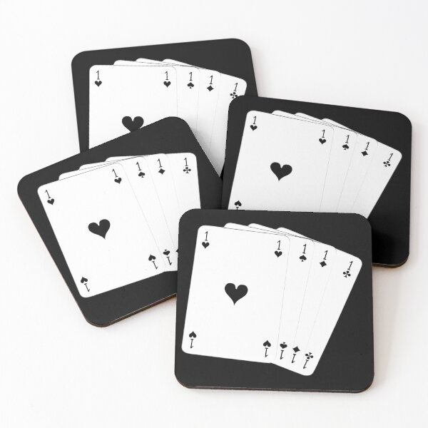 Item preview, Four aces monochrome in black and white designed and sold by Grégory DUBUS.