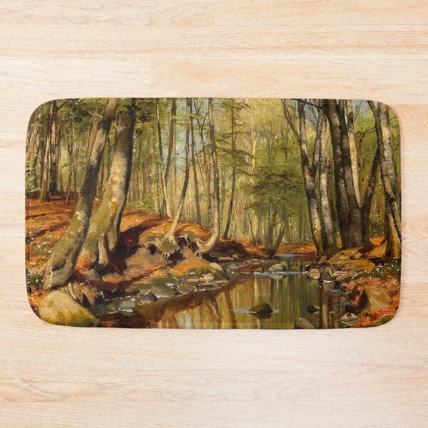 Item preview, A wooded river landscape, by Peder Mork Monsted designed and sold by Irina Polyanskaya.