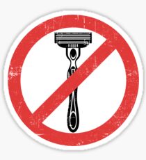 Beard Only - No Shaving Allowed Epic Beards Distressed Design Sticker